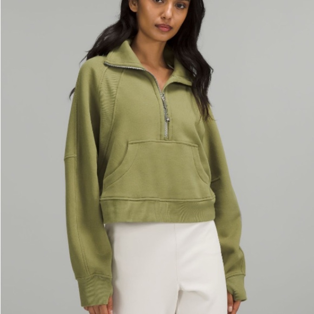 Lululemon half zip over size scuba